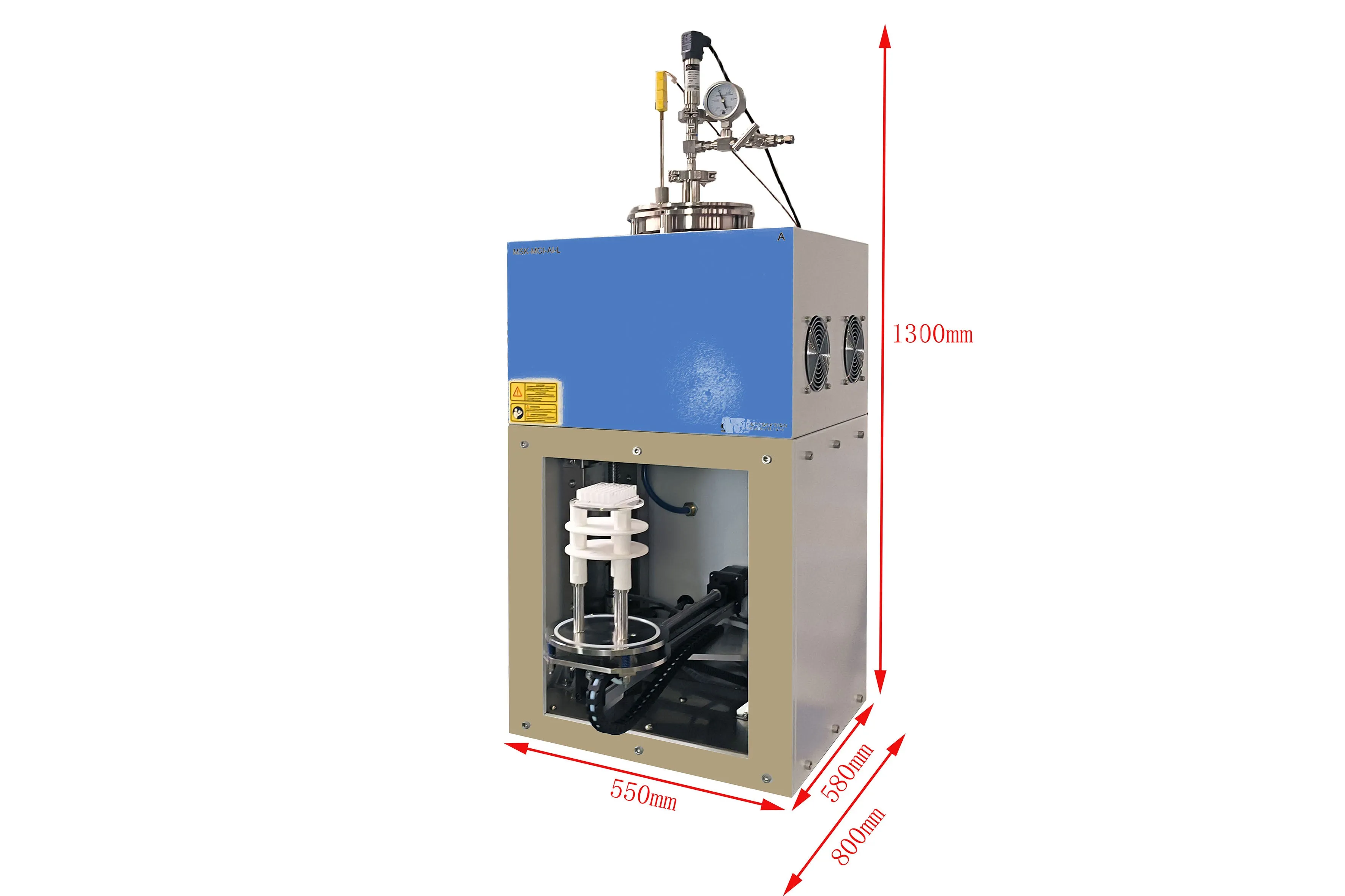 1100°C Max IR Fast Heating / Cooling &  Atmosphere Controlled Bottom Loading Furnace VBF1100XRTPASD