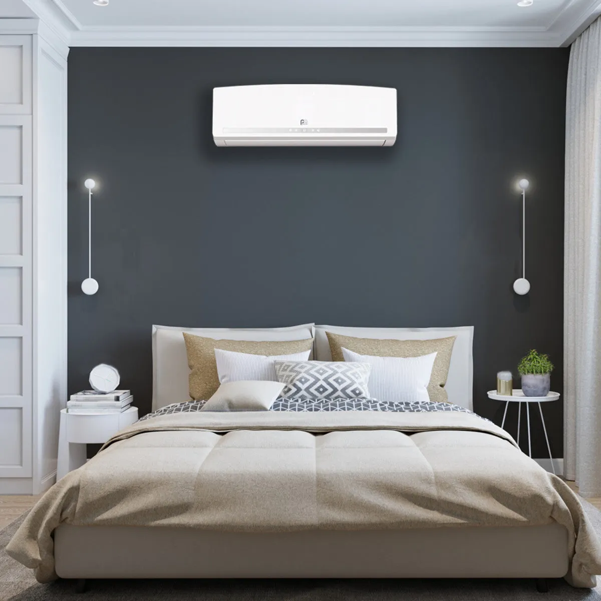 12,000 BTU Quick Connect Mini-Split Single-Zone System with Indoor & Outdoor Units, Line Set - 115V