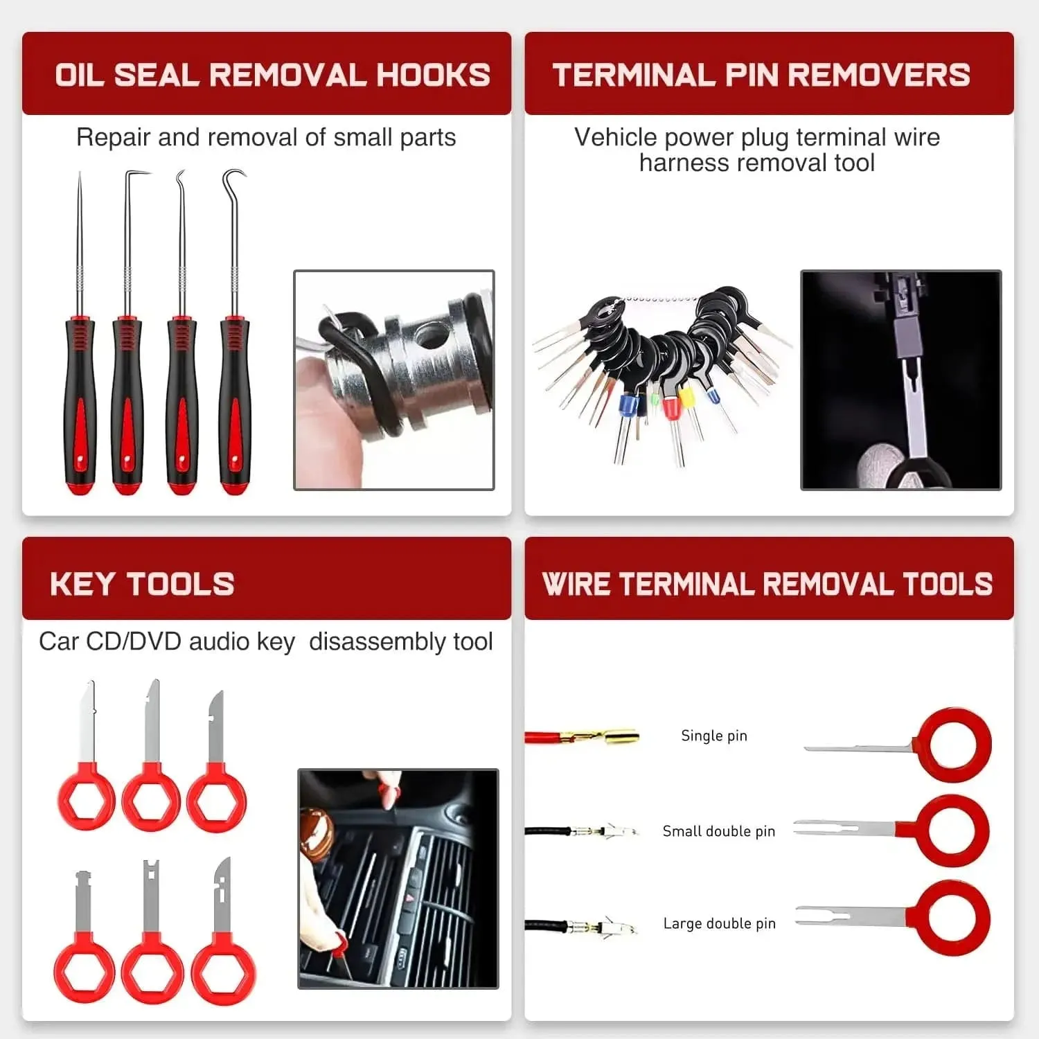 238 Pcs Trim Removal Tool Kit Red
