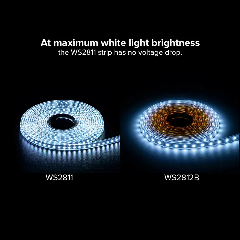 2835SMD WS2811 LED Strip Chasing Color 108LEDs/M External Bright Addressable 8mm Tape DC 24V