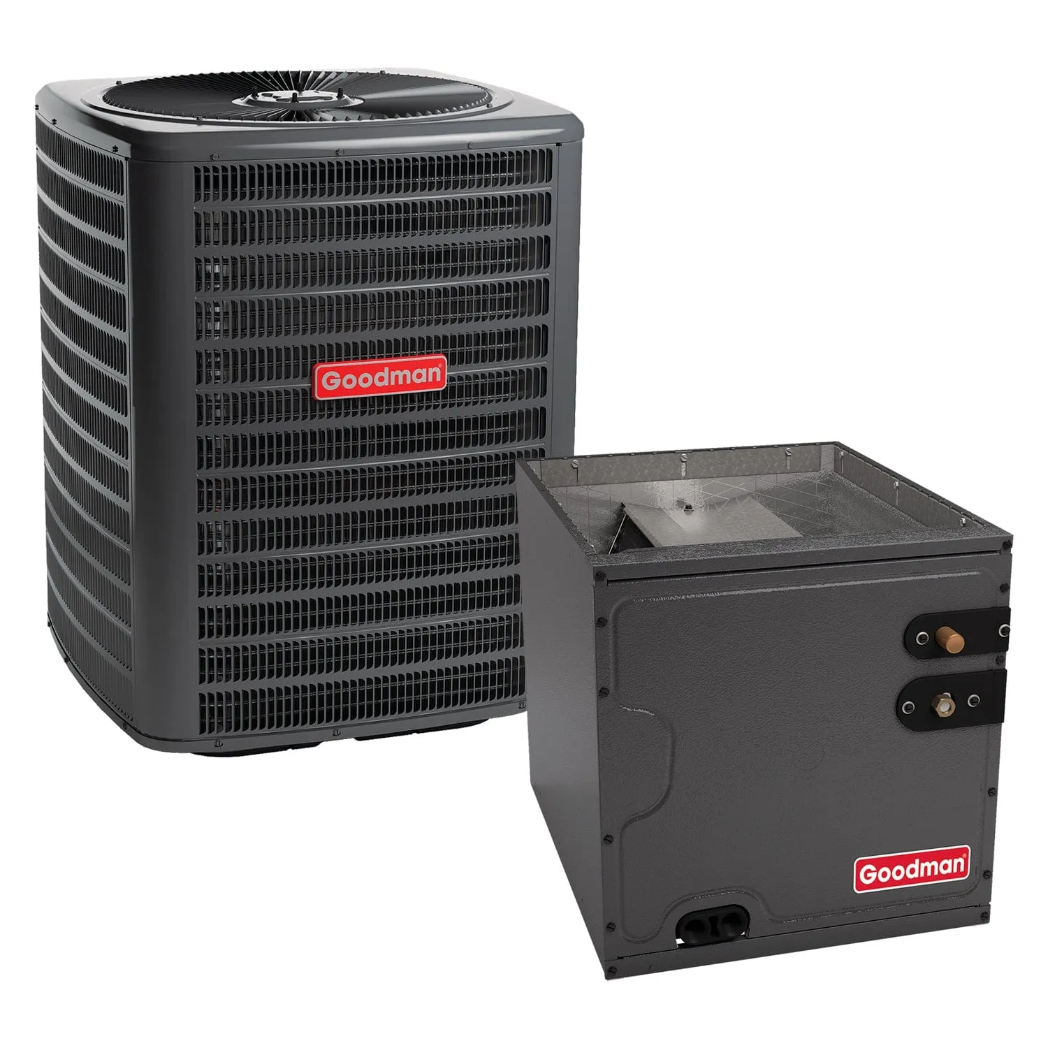 3 Ton Goodman 13.4 SEER2 Air Conditioner & Coil Cooling System – 17.5” Coil Width Upflow/Downflow Installation