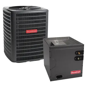 3 Ton Goodman 13.4 SEER2 Air Conditioner & Coil Cooling System – 17.5” Coil Width Upflow/Downflow Installation
