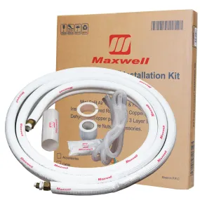 3/8" x 5/8"  Mini Split Refrigerant Line Set 16' Length Factory Flared with Accessories