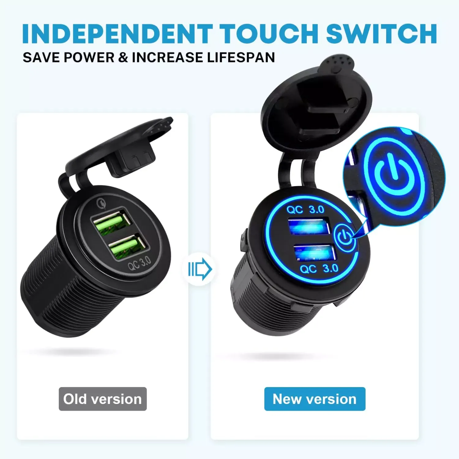 4 Gang Marine Rocker Switch Panel