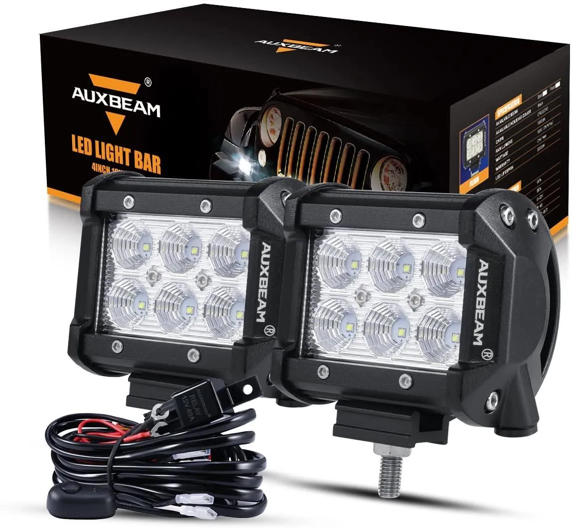 4 inch LED Pod Lights&Double-layer Pillar Mounting Bracket for 14-21 Polaris RZR XP 1000, 15-19 Polaris RZR 900