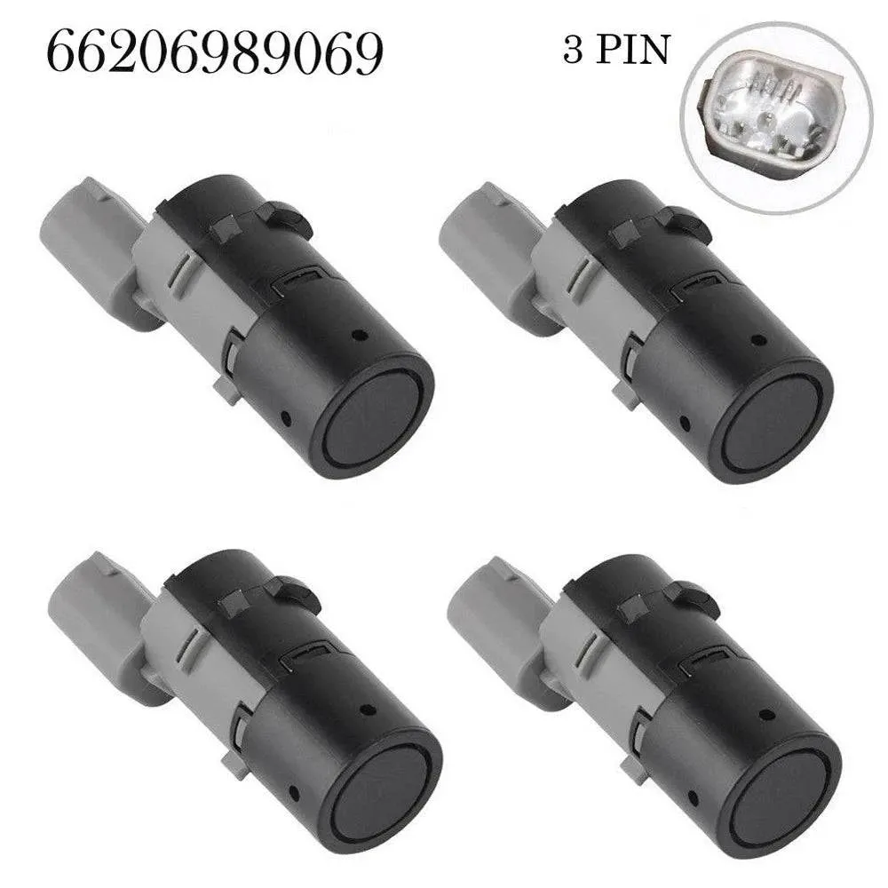 4pcs Reversing Radar Parking Sensor Reverse Bumper Parking Assist Sensor 66206989069 Replacement For BMW E39 E46 E53 E60 E61 E63