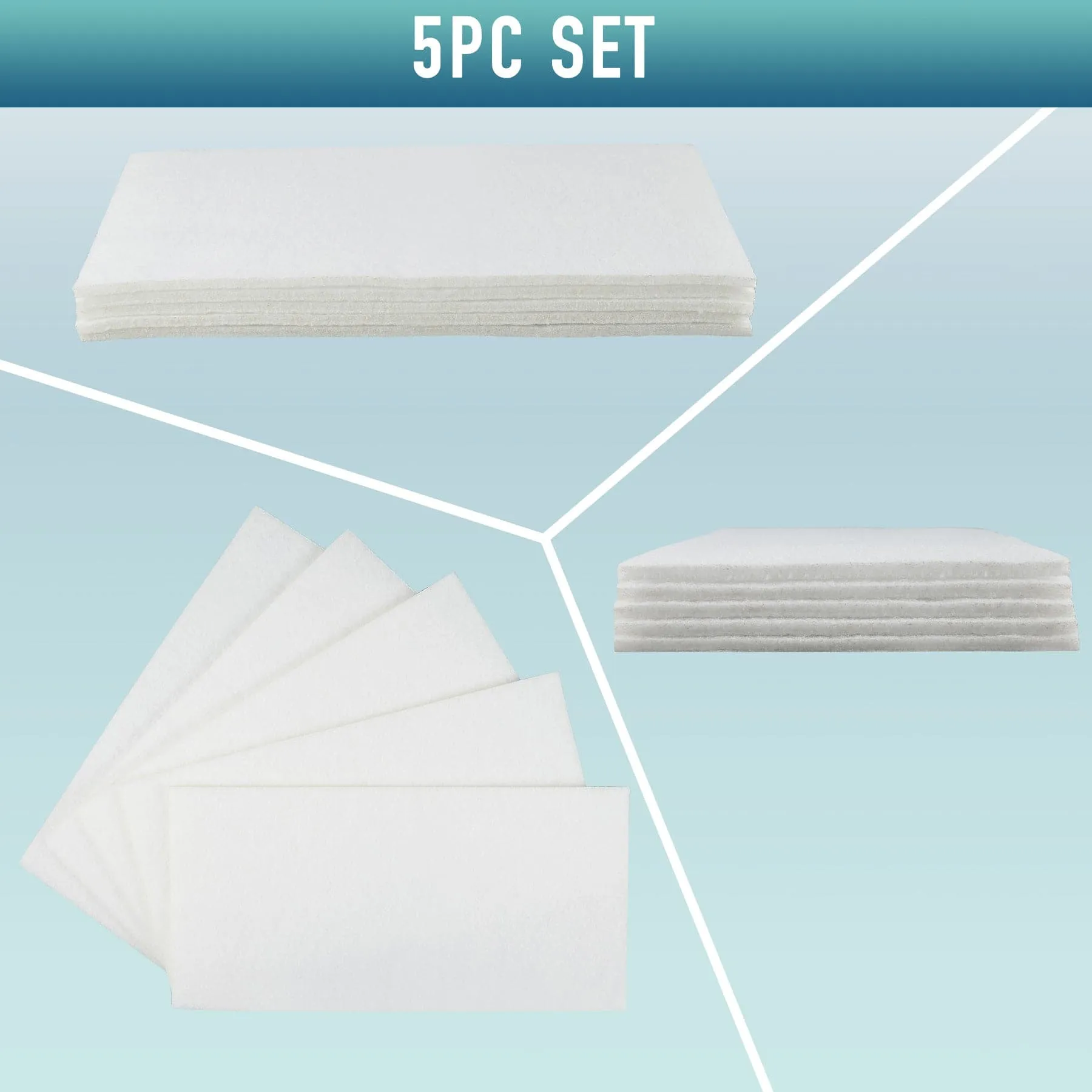 5pc 19.6x9.7 Inch Primary Replacement Prefilter Pack for XF250 Fume Extractors