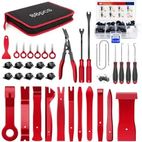 88 Pcs Trim Removal Tool Kit Red