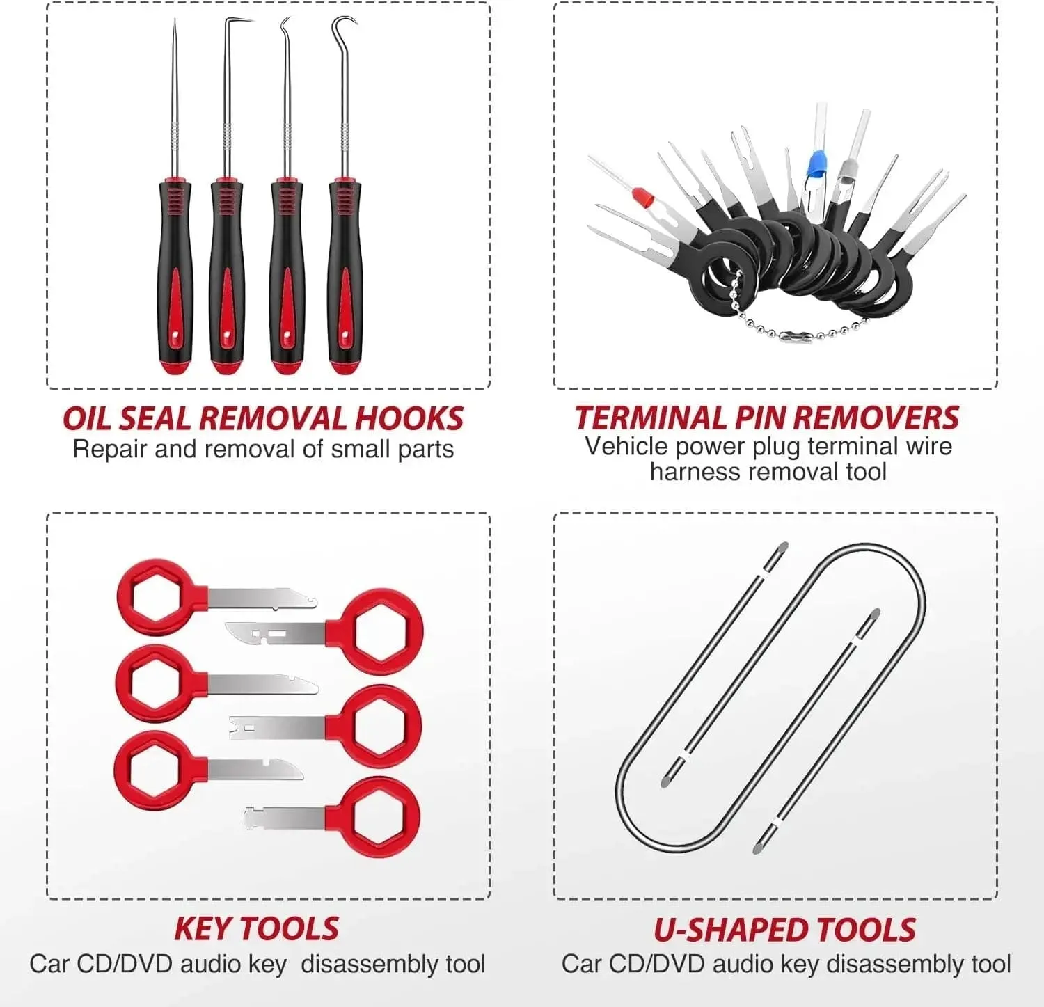 88 Pcs Trim Removal Tool Kit Red