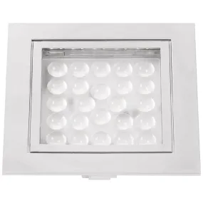 AAA LED Square Downlight Chrome Warm White