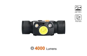 Acebeam H30 6500k 4000 Lumen USB-C Rechargeable Headlamp Red   CRI90 LEDs