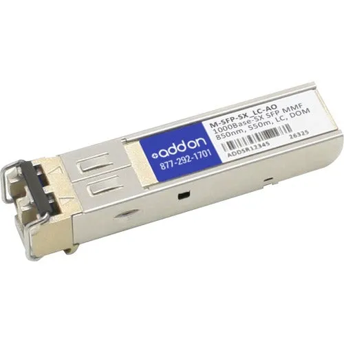 AddOn Hirschmann M-SFP-SX/LC Compatible TAA Compliant 1000Base-SX SFP Transceiver (MMF, 850nm, 550m, LC, DOM) M-SFP-SX/LC-AO