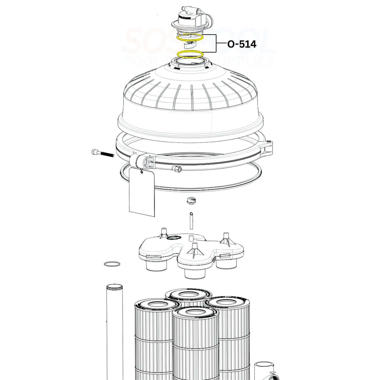 Aladdin O-Ring Kit For Manual Air Relief Valve For Hayward Filter | Set of 2 | DEX2420Z8A | O-514