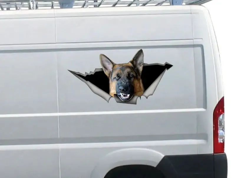 Angry German Shepherd sticker ,German Shepherd magnet, pet decal , car decal, german shepherd decal