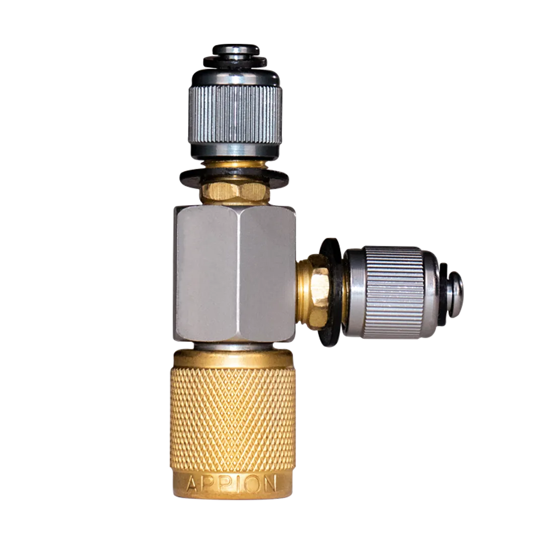 Appion CTEE14 MegaSeal Low-Loss Charging T-Fitting 1/4in FL
