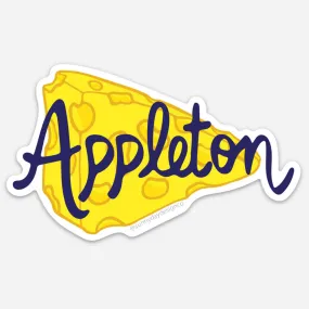Appleton WI Cheese Vinyl Magnet - Waterproof & Scratch Resistant