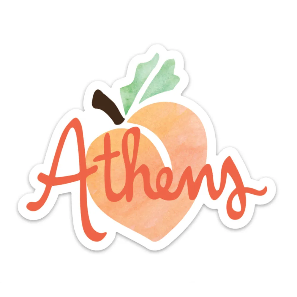 Athens Peach Vinyl Magnet - Waterproof & Scratch Resistant