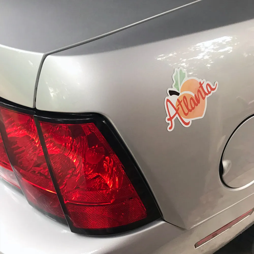 Atlanta Peach Vinyl Magnet - Waterproof & Scratch Resistant