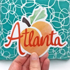 Atlanta Peach Vinyl Magnet - Waterproof & Scratch Resistant