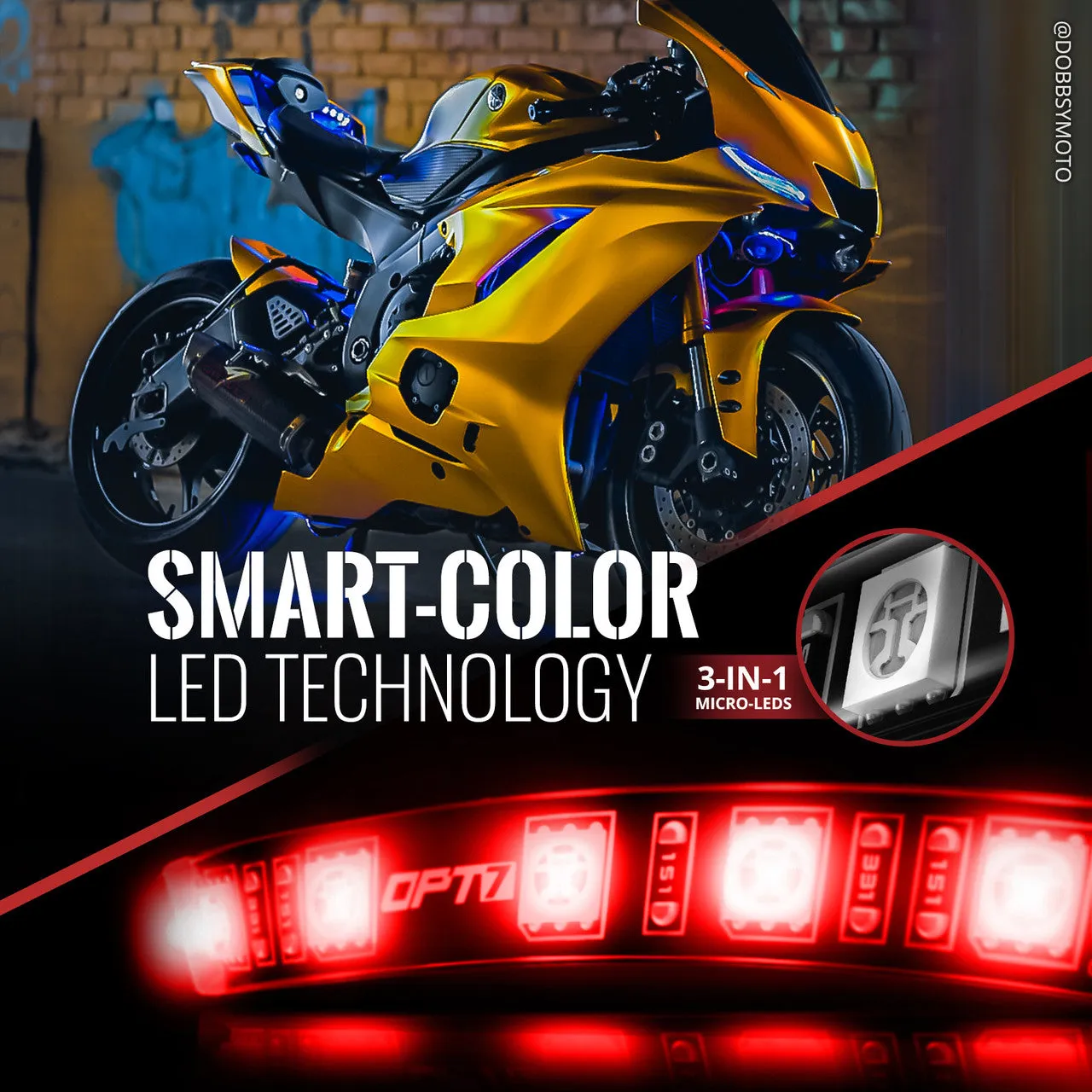 AURA LED Expansion Pack - (4) 4-Inch Strips with Splitters & Extensions