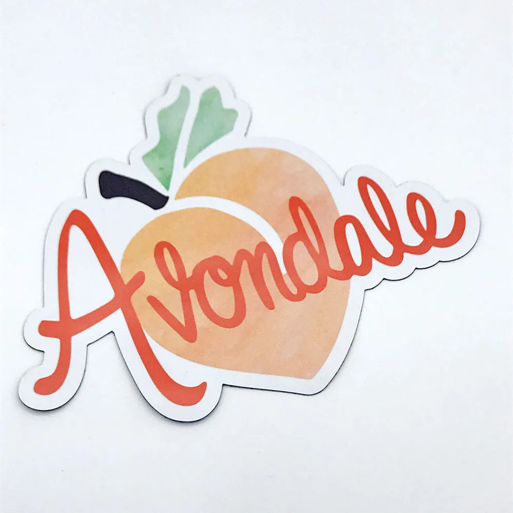 Avondale Peach Vinyl Magnet - Waterproof & Scratch Resistant | *25% Off!*