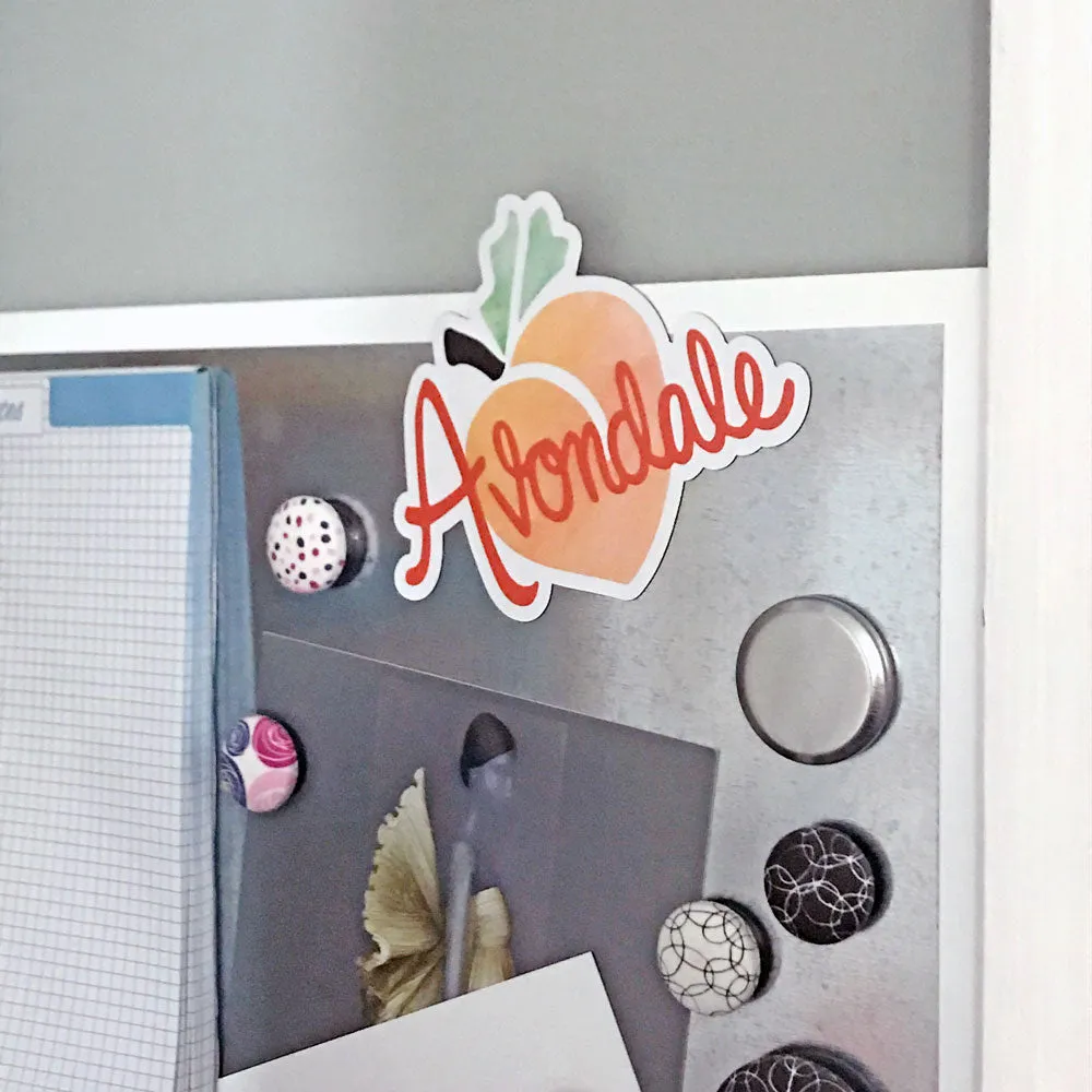 Avondale Peach Vinyl Magnet - Waterproof & Scratch Resistant | *25% Off!*