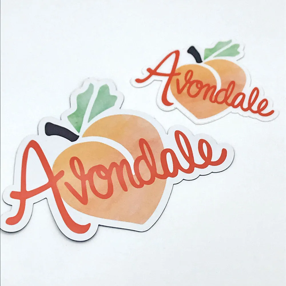 Avondale Peach Vinyl Magnet - Waterproof & Scratch Resistant | *25% Off!*