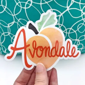 Avondale Peach Vinyl Magnet - Waterproof & Scratch Resistant | *25% Off!*