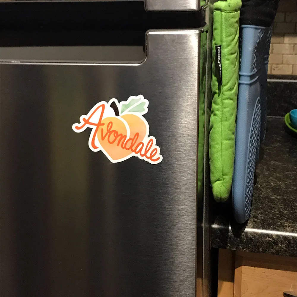 Avondale Peach Vinyl Magnet - Waterproof & Scratch Resistant | *25% Off!*