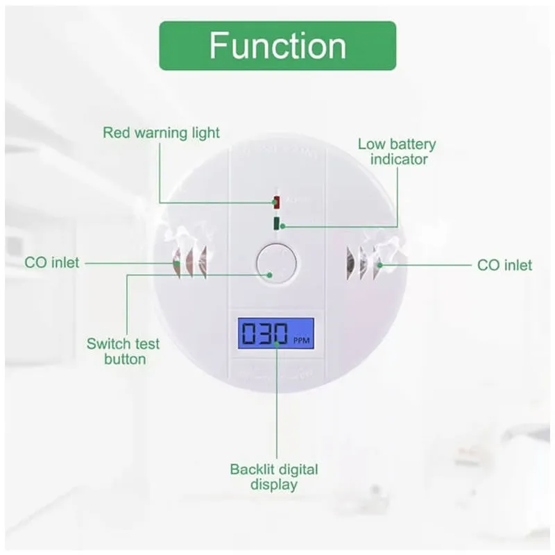Battery Operated Carbon Monoxide Detector Xf0367