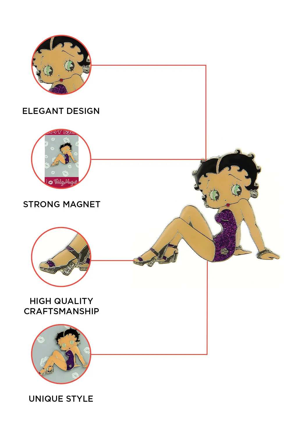 Betty Boop Fridge Magnet Swimsuit