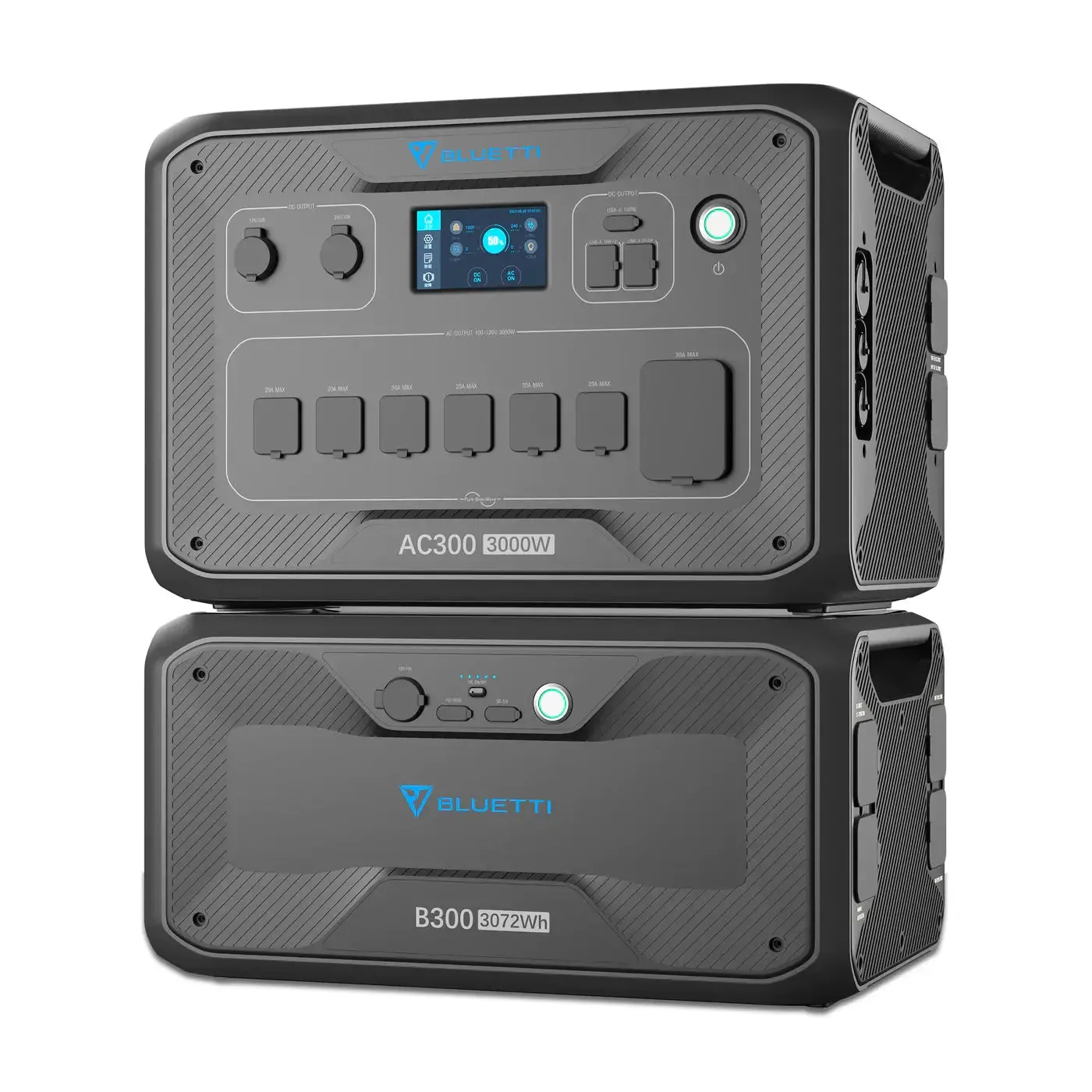 Bluetti AC300   B300 3,000W/3,072Wh Solar Generator Kit | 1 x B300 3,072Wh Battery | 3 x 200 Watt Solar Panels | Complete Solar Kit