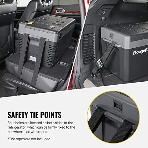 BougeRV 12 Volt Refrigerator, CRPRO 21 Quart 12V Car Fridge, Portable Freezer (-8℉~50℉), Compressor Cooler with 12V/24 DC, 110-240 AC for Outdoor Camping Overlanding Truck RV SUV Van