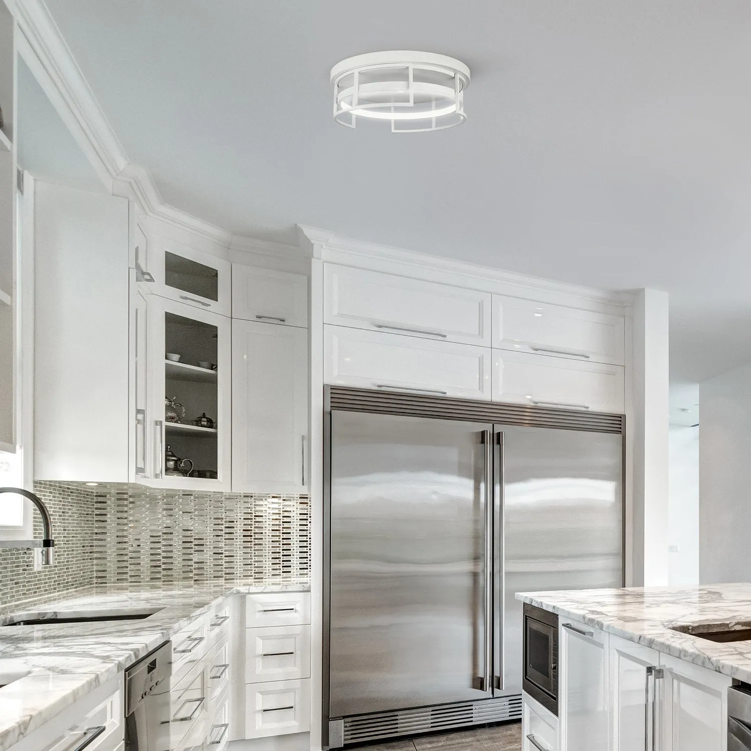 Canarm LFM231A15WH Amora LED Flush Mount In White