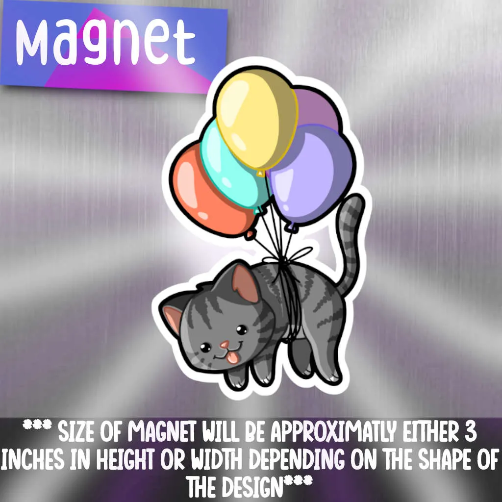 Cat- Balloon Refrigerator Magnet