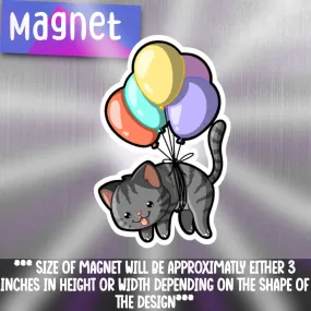 Cat- Balloon Refrigerator Magnet