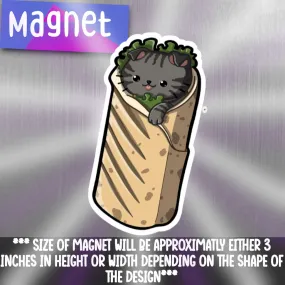 Cat- Burrito Refrigerator Magnet
