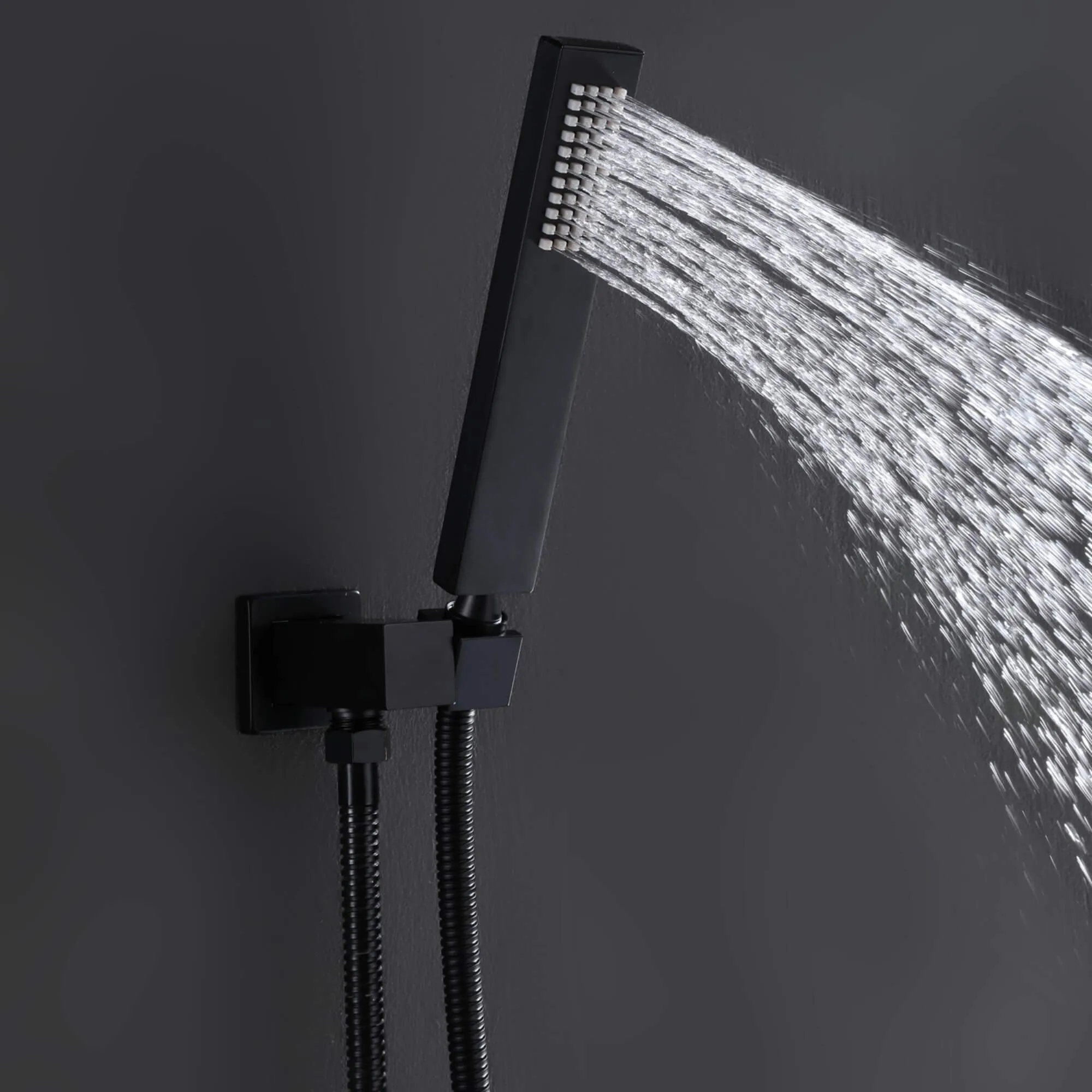 Ceiling Mount Thermostatic Shower Faucet Set with 6 Body Sprays Chrome RB0807