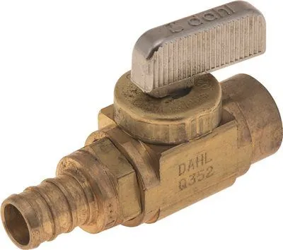 Copper Manifold Ball Valve 1/2 Inch  Sweat X 1/2 Inch  Crimp