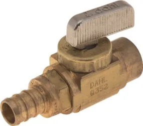 Copper Manifold Ball Valve 1/2 Inch  Sweat X 1/2 Inch  Crimp