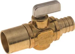 Copper Manifold Ball Valve 3/4 Inch  Sweat X 3/4 Inch  Crimp