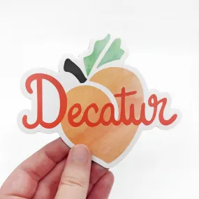 Decatur Peach Vinyl Magnet - Waterproof & Scratch Resistant
