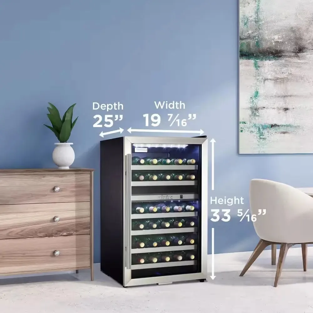 Designer Dual-Zone 19.44 In. 38-Bottle Free-Standing Wine Cooler