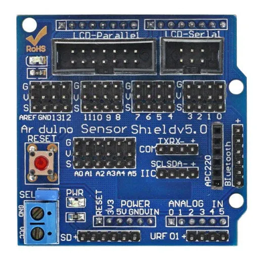 [Discontinued] SainSmart 12864 Graphic Blue LCD   Sensor Shield V5 for Arduino UNO MEGA R3 ATMEL AVR