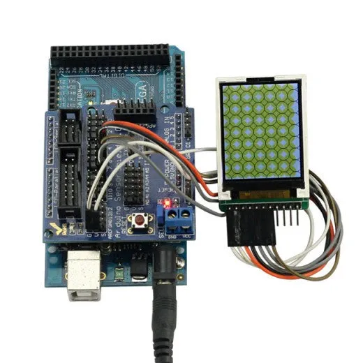 [Discontinued] Sainsmart Mega2560  1.8''LCD Display  Sensor Shield V5 Module For Arduino Robot