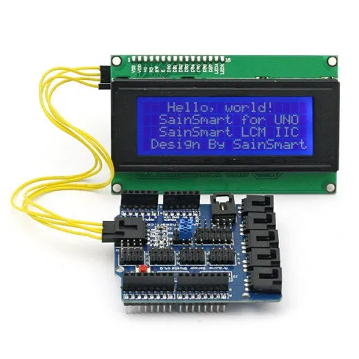 [Discontinued] SainSmart Sensor Shield V4 Module   LCD2004 for Arduino UNO MEGA R3 ATMEL AVR