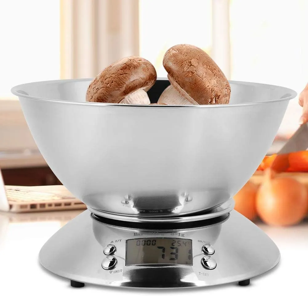 Electronic Digital Kitchen Scale With Removable Bowl Ab-C12