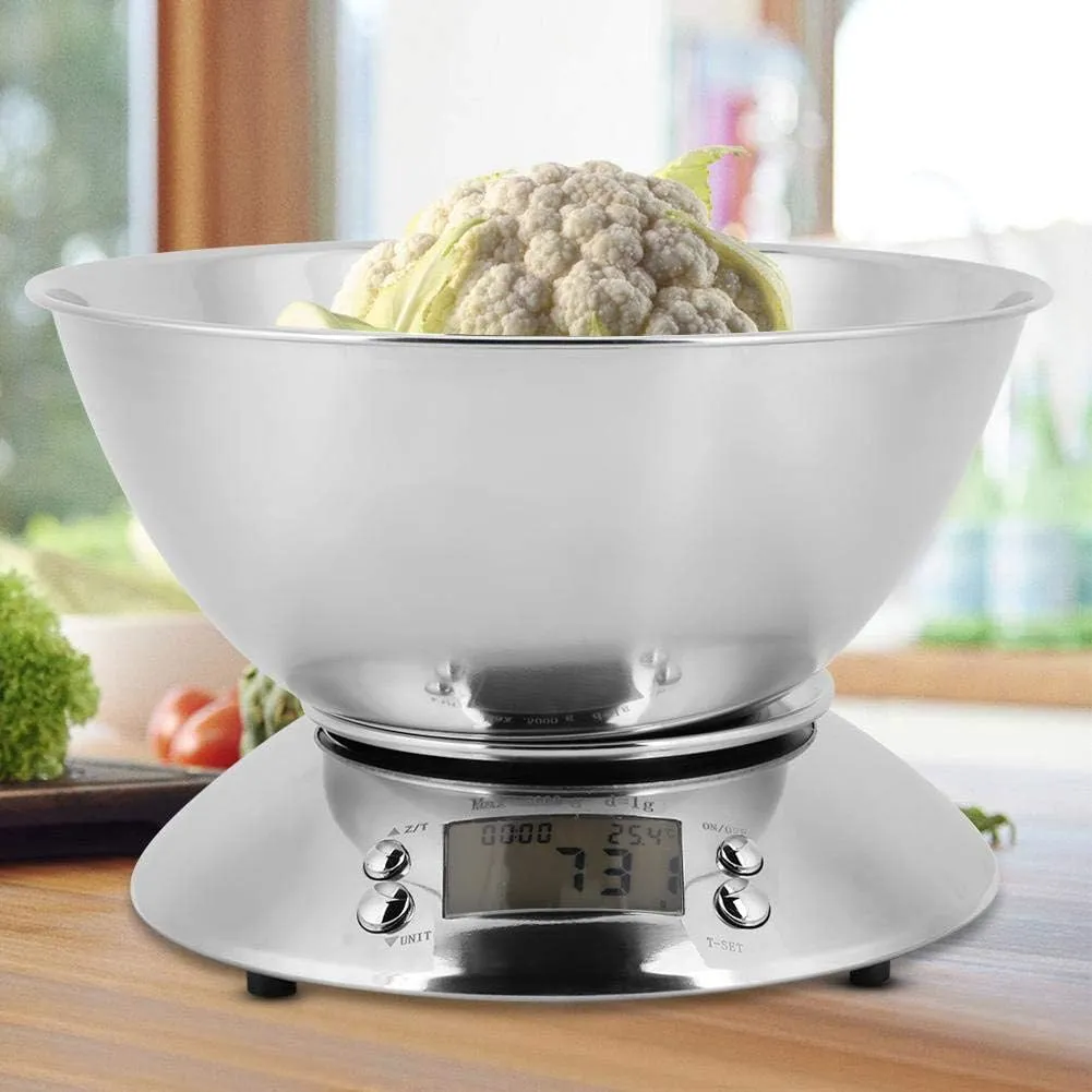 Electronic Digital Kitchen Scale With Removable Bowl Ab-C12
