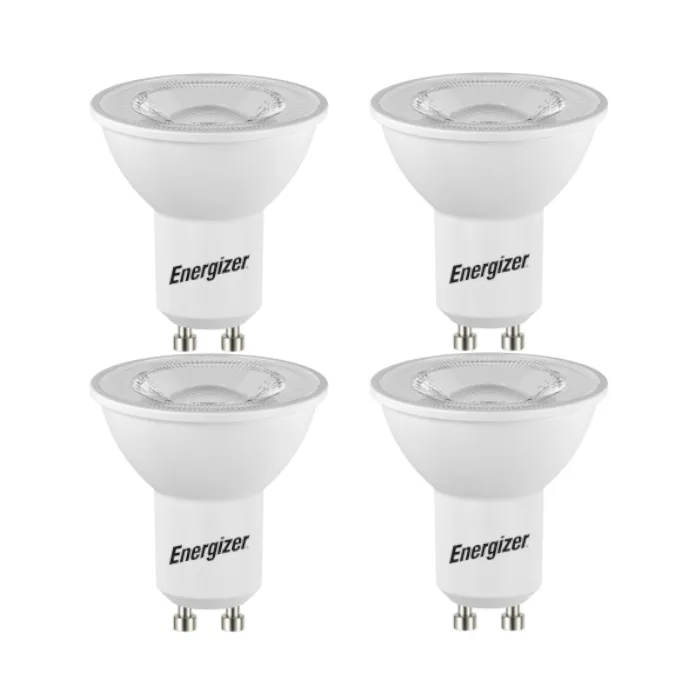 Energizer 4.2W GU10 LED Spotlight - 4 Pack - 345lm - 6500K