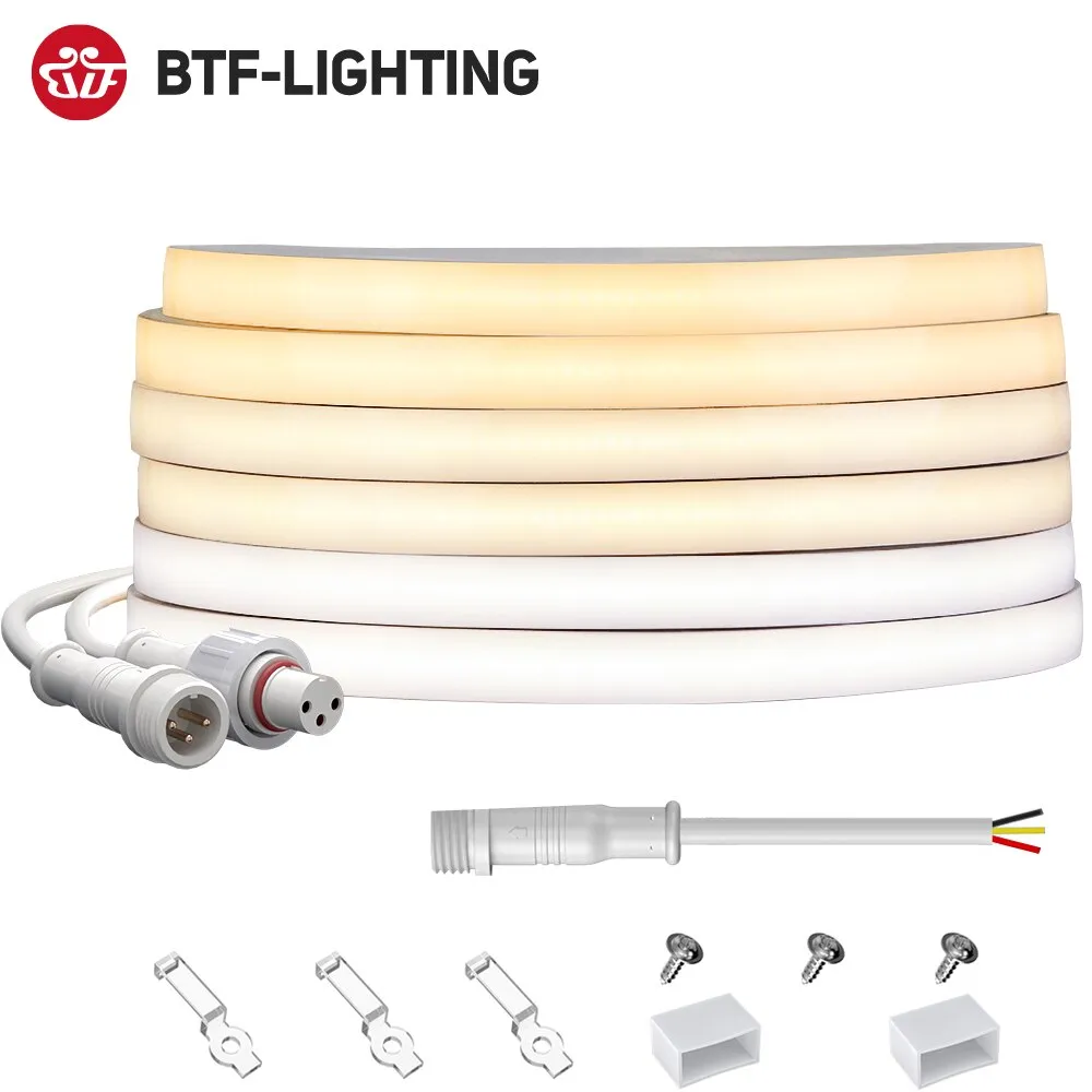 FCOB COB FOB CCT LED Light Strip IP68 640LEDs Outdoor Waterproof 24V 2700K to 6000K High Linear Warm Cool White